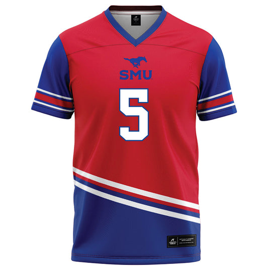 SMU - NCAA Football : Malcolm Alcorn-Crowder - Red Football Jersey-0