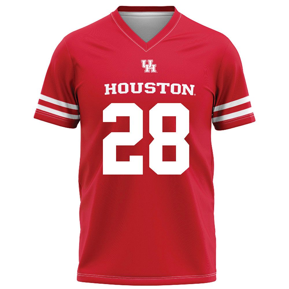 Houston - NCAA Football : Kenzy West Jr. - Red Football Jersey-0