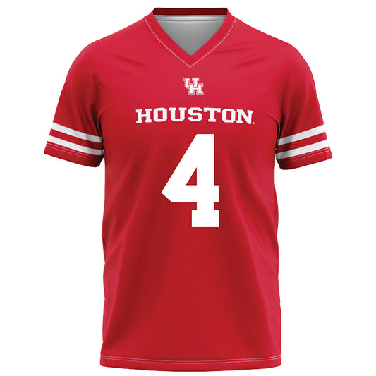 Houston - NCAA Football : Trent Walker - Red Football Jersey-0
