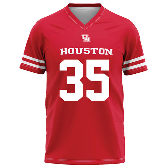 Houston - NCAA Football : Tyler Covar - Red Football Jersey-0