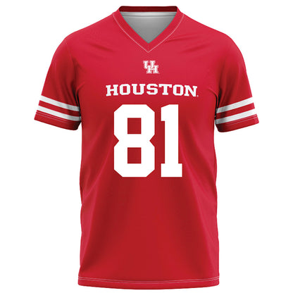Houston - NCAA Football : Jeremiah Bushnell - Red Football Jersey-0