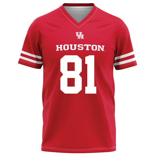 Houston - NCAA Football : Jeremiah Bushnell - Red Football Jersey-0