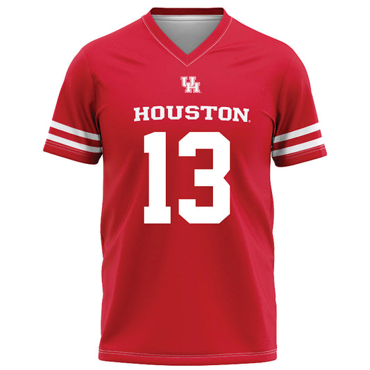 Houston - NCAA Football : Canon Toon - Red Football Jersey-0