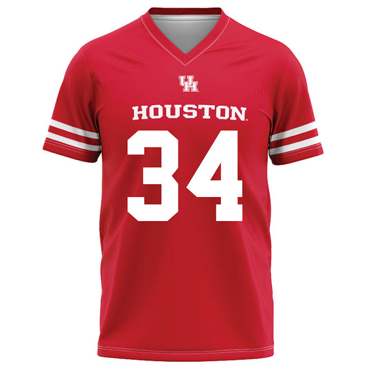 Houston - NCAA Football : Bryson Castile - Red Football Jersey-0