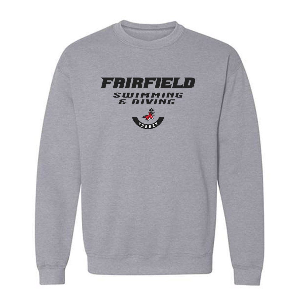 Fairfield - NCAA Women's Swimming & Diving : Katie Torrey - Classic Fashion Shersey Crewneck Sweatshirt-0