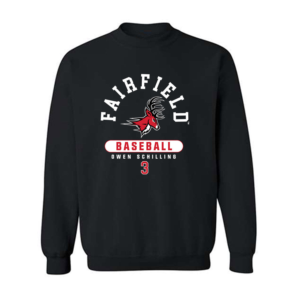 Fairfield - NCAA Baseball : Owen Schilling - Classic Fashion Shersey Crewneck Sweatshirt-0
