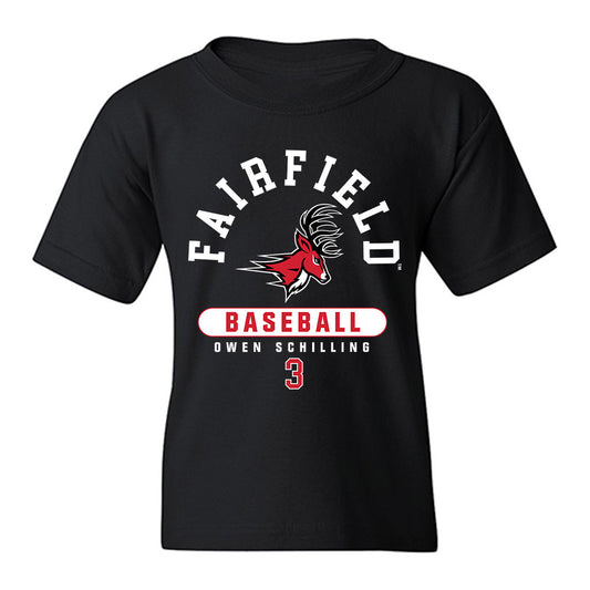 Fairfield - NCAA Baseball : Owen Schilling - Classic Fashion Shersey Youth T-Shirt-0