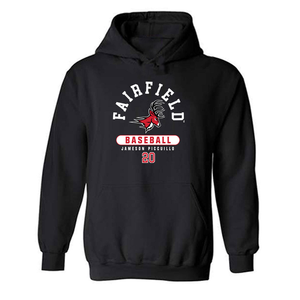 Fairfield - NCAA Baseball : Jameson Piccuillo - Classic Fashion Shersey Hooded Sweatshirt-0