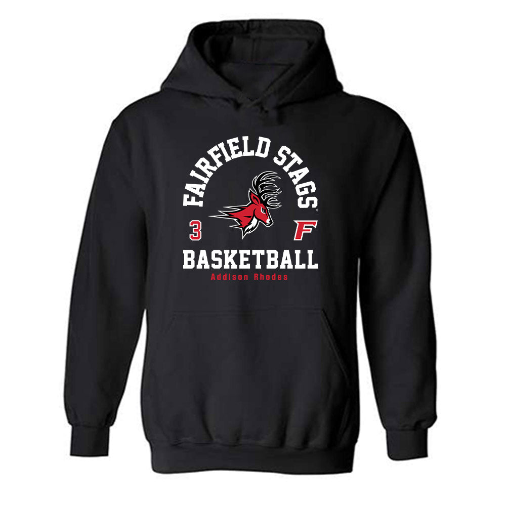 Fairfield - NCAA Women's Basketball : Addison Rhodes - Classic Fashion Shersey Hooded Sweatshirt-0