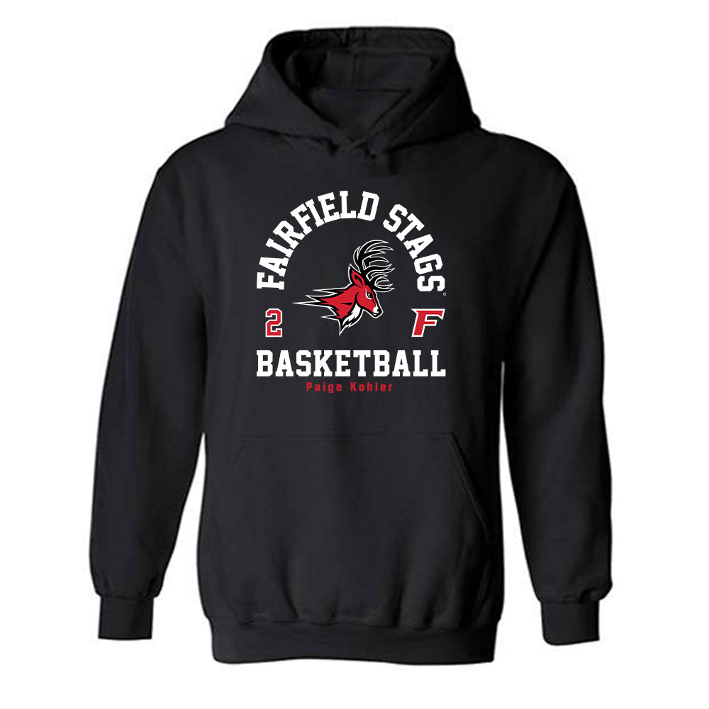 Fairfield - NCAA Women's Basketball : Paige Kohler - Classic Fashion Shersey Hooded Sweatshirt-0