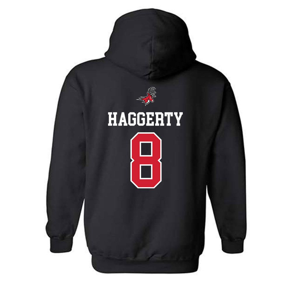 Fairfield - NCAA Women's Lacrosse : Kelly Haggerty - Classic Fashion Shersey Hooded Sweatshirt-1