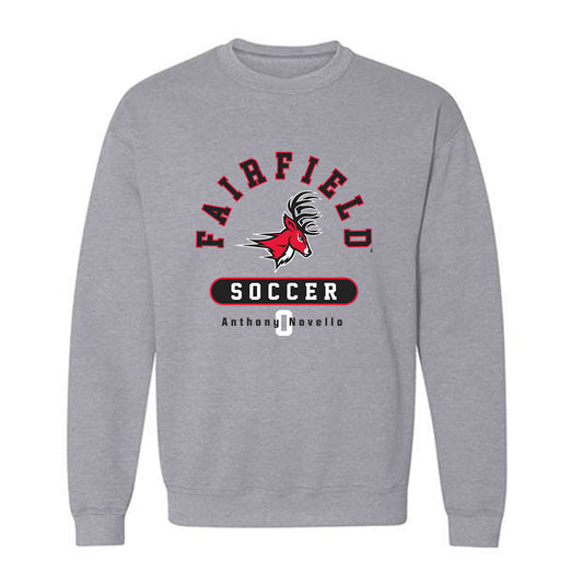 Fairfield - NCAA Men's Soccer : Anthony Novello - Classic Fashion Shersey Crewneck Sweatshirt-0