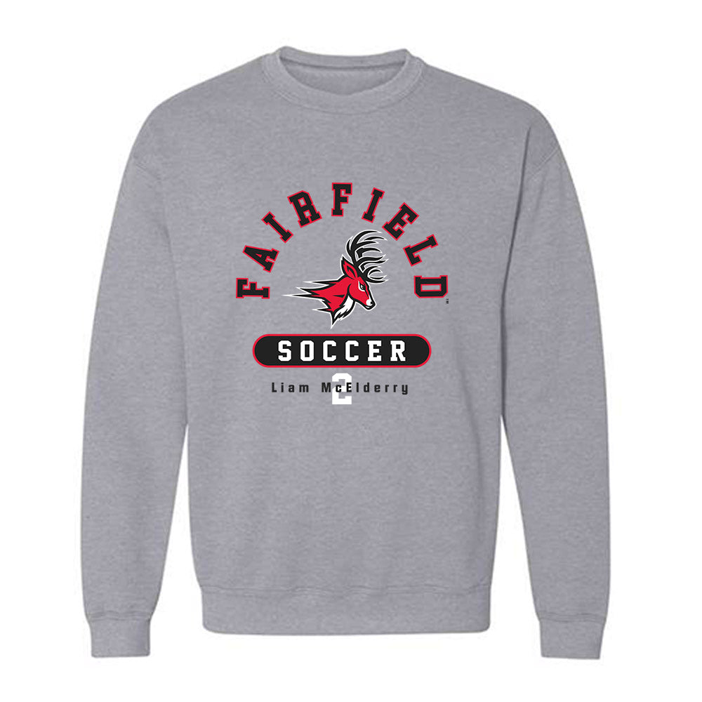 Fairfield - NCAA Men's Soccer : Liam McElderry - Classic Fashion Shersey Crewneck Sweatshirt-0