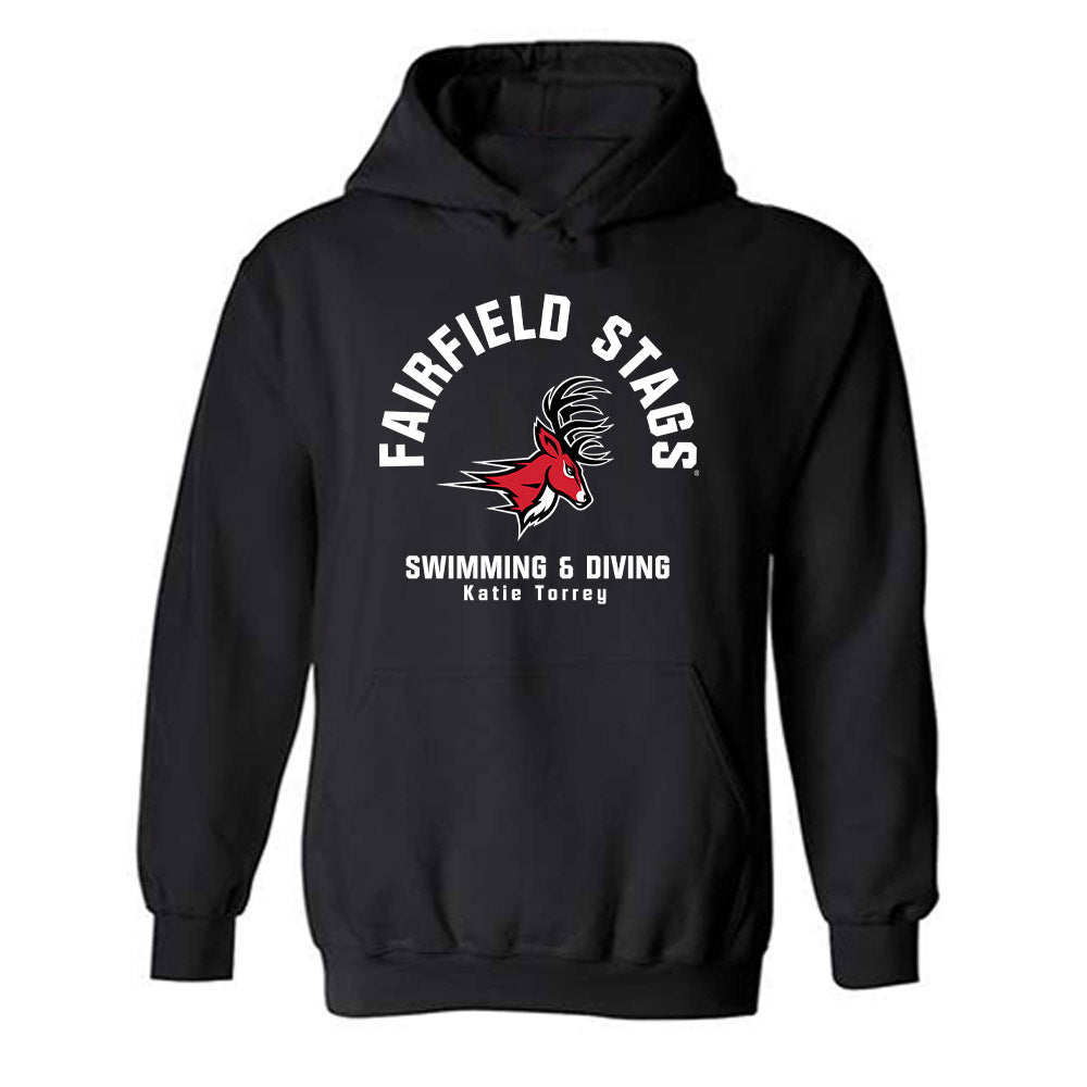 Fairfield - NCAA Women's Swimming & Diving : Katie Torrey - Classic Fashion Shersey Hooded Sweatshirt-0