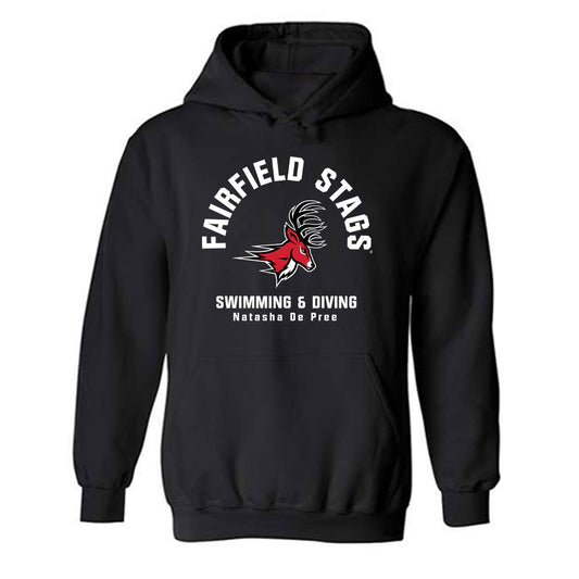 Fairfield - NCAA Women's Swimming & Diving : Natasha De Pree - Classic Fashion Shersey Hooded Sweatshirt-0
