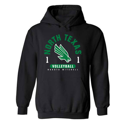 North Texas - NCAA Women's Volleyball : Dakota Mitchell - Fashion Shersey Hooded Sweatshirt-0