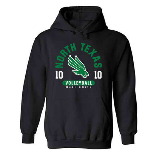 North Texas - NCAA Women's Volleyball : Madi Smith - Fashion Shersey Hooded Sweatshirt-0