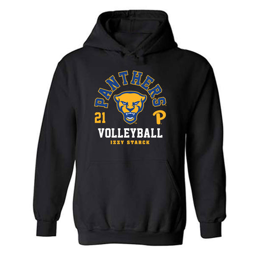 Pittsburgh - NCAA Women's Volleyball : Izzy Starck - Fashion Shersey Hooded Sweatshirt-0