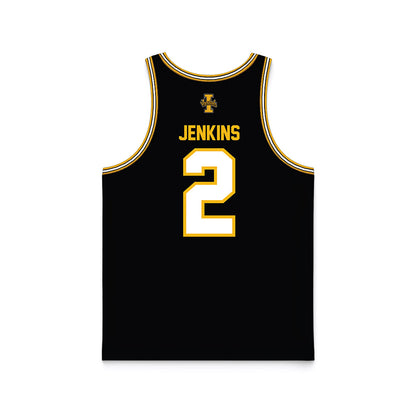 Idaho - NCAA Men's Basketball : Talon Jenkins - Black Basketball Jersey-1