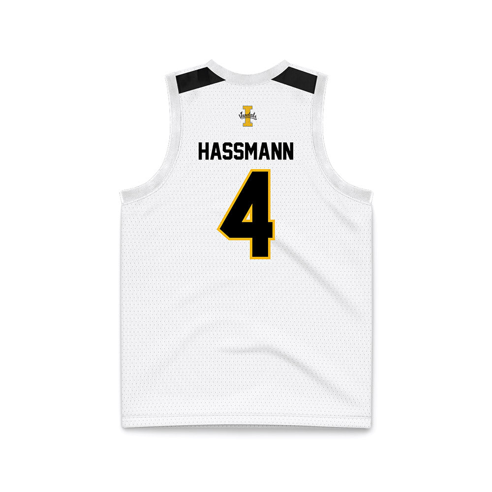 Idaho - NCAA Women's Basketball : Hope Hassmann - White Basketball Jersey-1