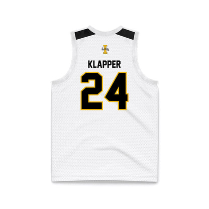 Idaho - NCAA Men's Basketball : Miles Klapper - White Basketball Jersey-1