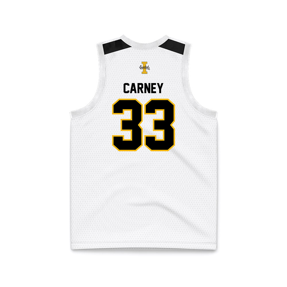 Idaho - NCAA Men's Basketball : Ryan Carney - White Basketball Jersey-1