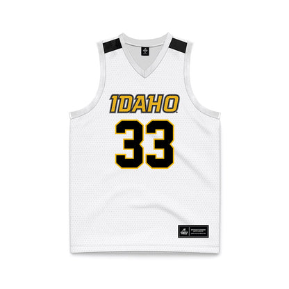 Idaho - NCAA Men's Basketball : Ryan Carney - White Basketball Jersey-0