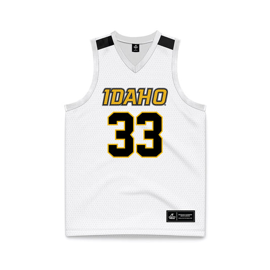 Idaho - NCAA Men's Basketball : Ryan Carney - White Basketball Jersey-0