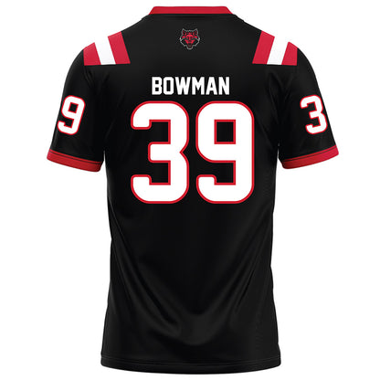 Arkansas State - NCAA Football : Ethan Bowman - Black Football Jersey-1