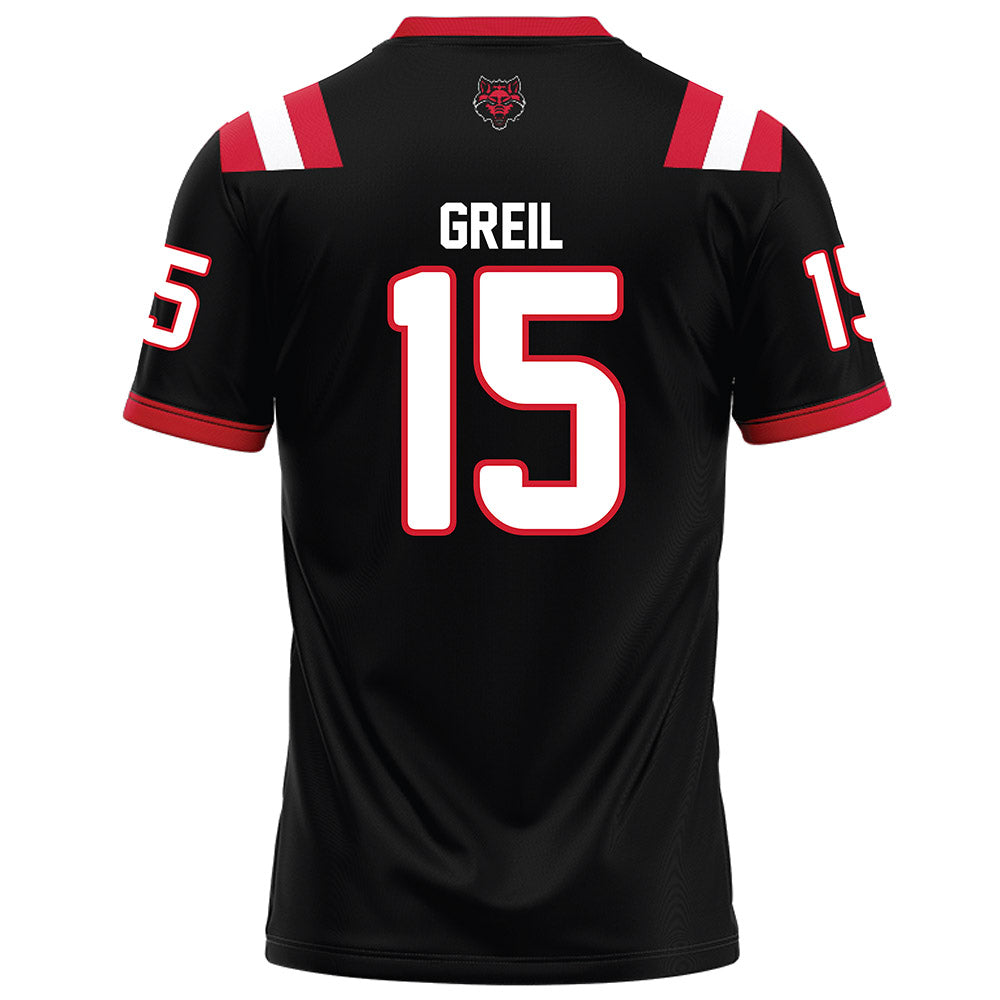 Arkansas State - NCAA Football : Brandon Greil - Black Football Jersey