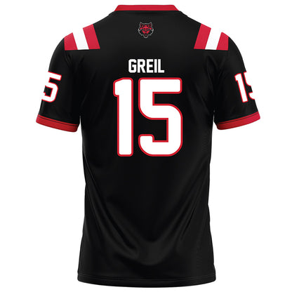 Arkansas State - NCAA Football : Brandon Greil - Black Football Jersey