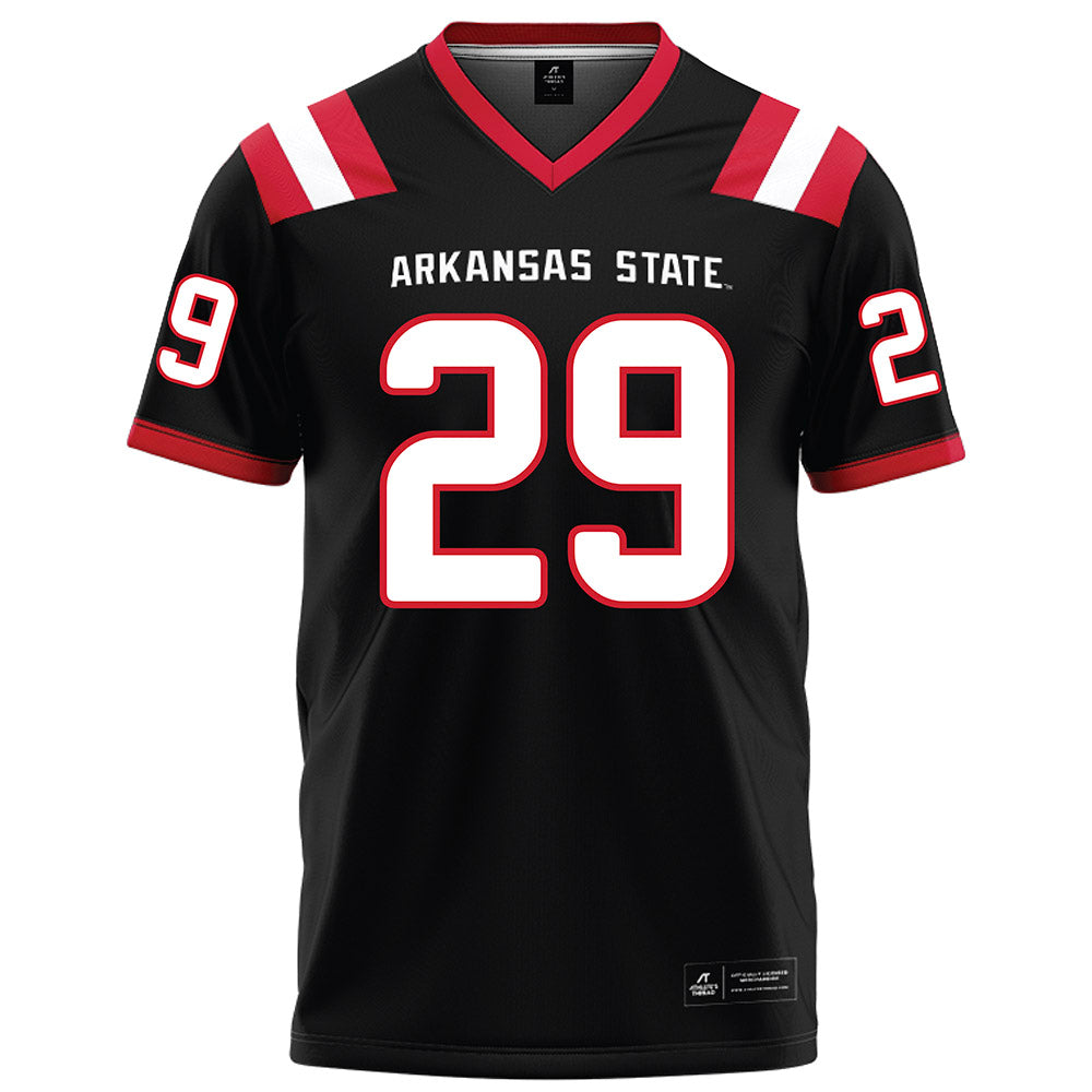 Arkansas State - NCAA Football : Luke Wisham - Black Football Jersey-0