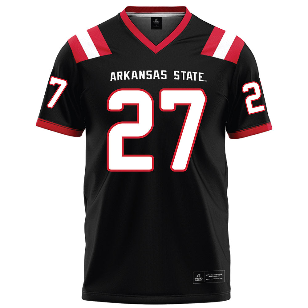 Arkansas State - NCAA Football : AJ Thomas - Black Football Jersey-0