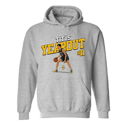 Idaho - NCAA Men's Basketball : Titus Yearout - Caricature Hooded Sweatshirt-0