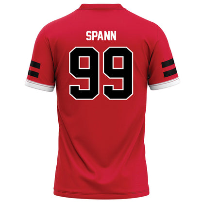Arkansas State - NCAA Football : Tj Spann - Red Football Jersey-1