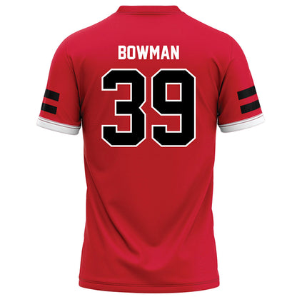 Arkansas State - NCAA Football : Ethan Bowman - Red Football Jersey-1