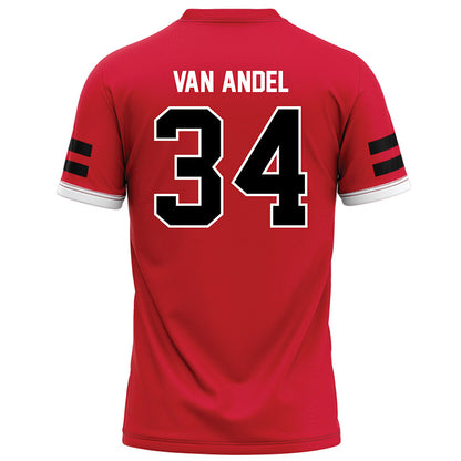 Arkansas State - NCAA Football : Clune Van Andel - Red Football Jersey