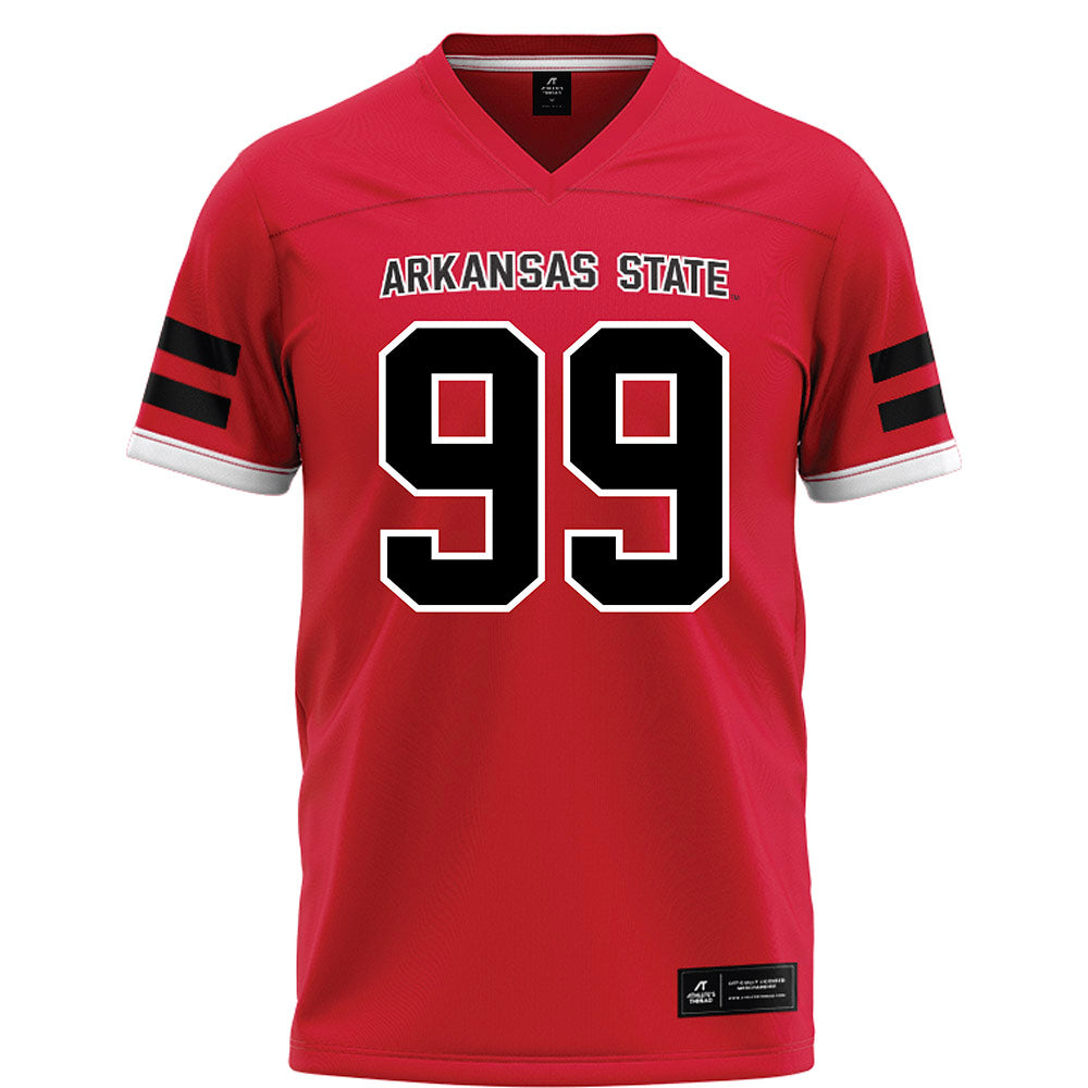 Arkansas State - NCAA Football : Tj Spann - Red Football Jersey-0