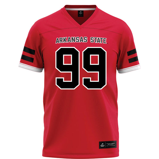 Arkansas State - NCAA Football : Tj Spann - Red Football Jersey-0