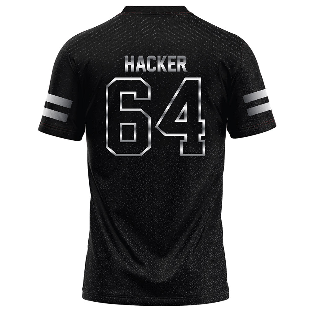 Arkansas State - NCAA Football : Noah Hacker - Melange Black Football Jersey-1