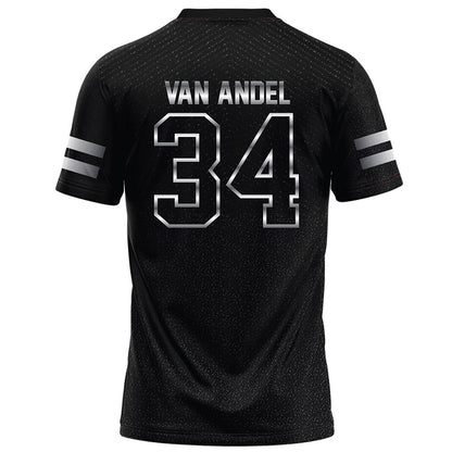Arkansas State - NCAA Football : Clune Van Andel - Melange Black Football Jersey