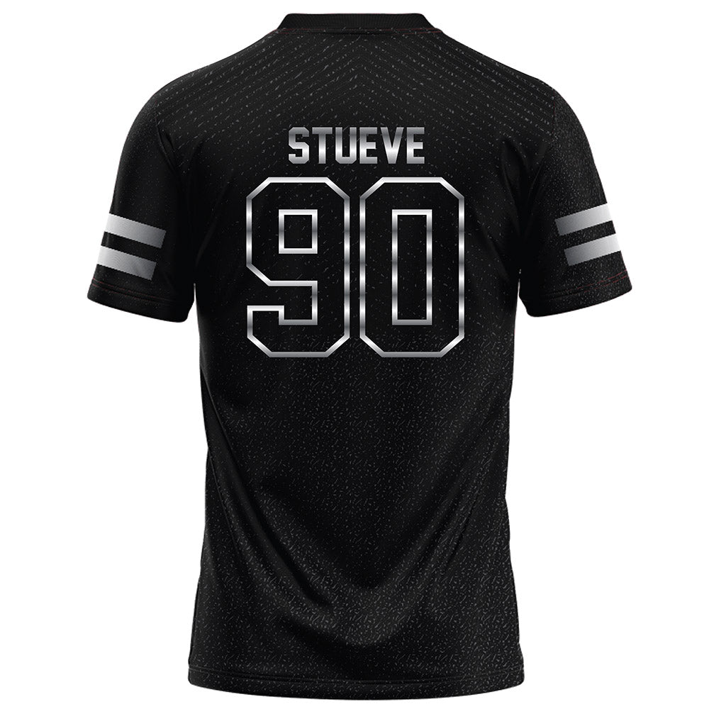 Arkansas State - NCAA Football : Lincoln Stueve - Melange Black Football Jersey-1