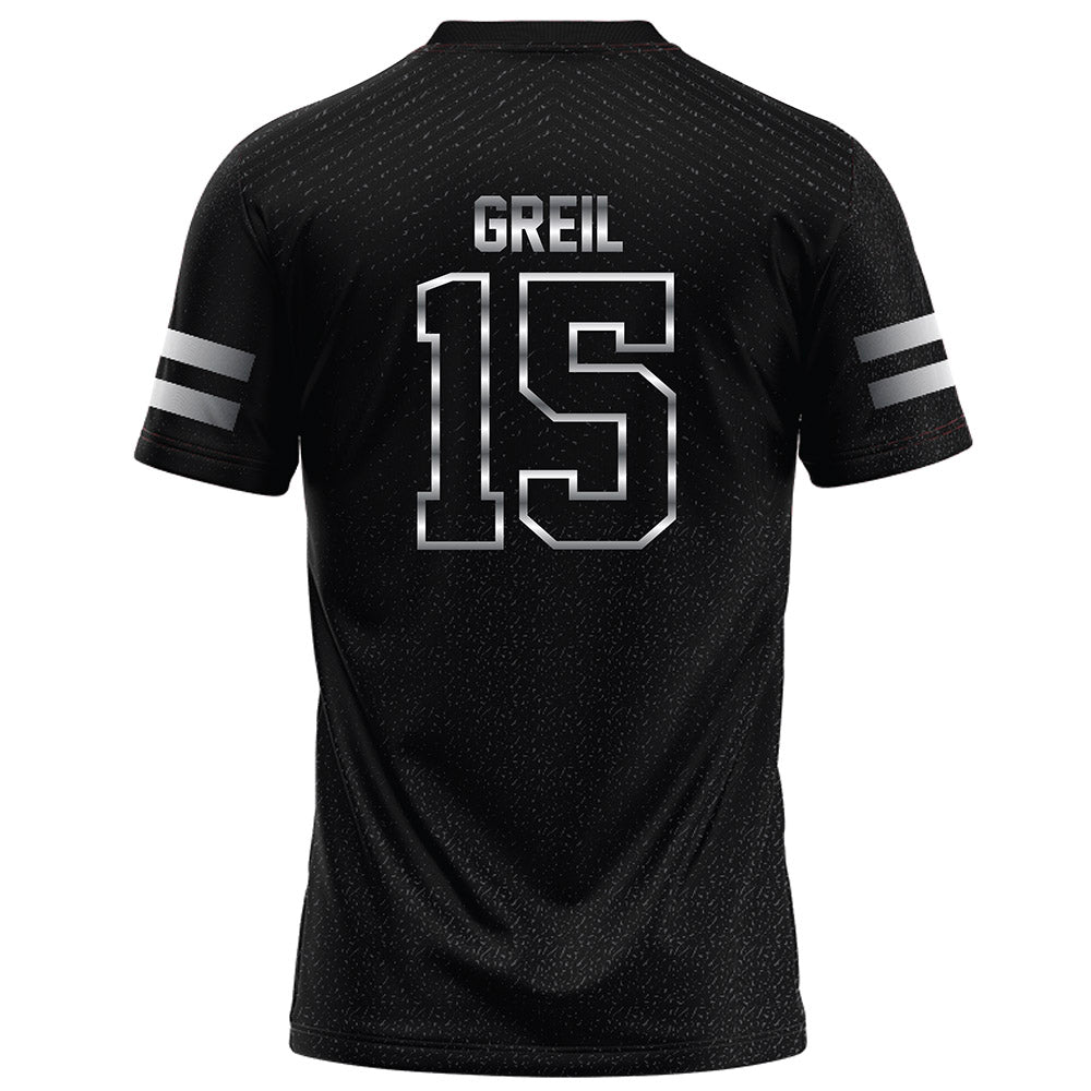Arkansas State - NCAA Football : Brandon Greil - Melange Black Football Jersey