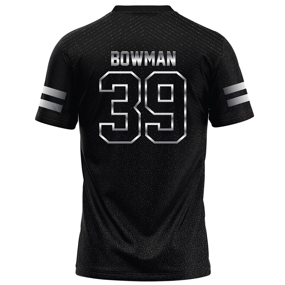 Arkansas State - NCAA Football : Ethan Bowman - Melange Black Football Jersey-1