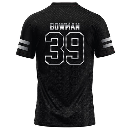 Arkansas State - NCAA Football : Ethan Bowman - Melange Black Football Jersey-1