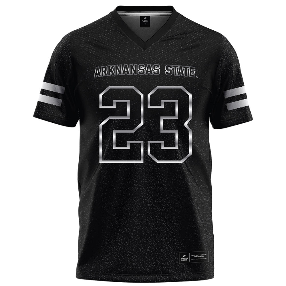 Arkansas State - NCAA Football : Solomon Baggett - Melange Black Football Jersey-0