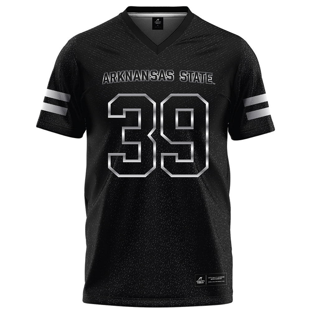 Arkansas State - NCAA Football : Ethan Bowman - Melange Black Football Jersey-0