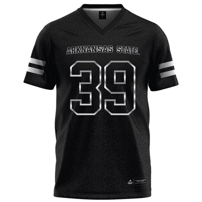 Arkansas State - NCAA Football : Ethan Bowman - Melange Black Football Jersey-0