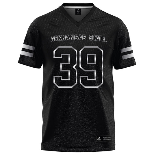 Arkansas State - NCAA Football : Ethan Bowman - Melange Black Football Jersey-0