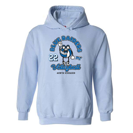 MTSU - NCAA Women's Volleyball : Aowyn Schrader - Fashion Shersey Hooded Sweatshirt-0